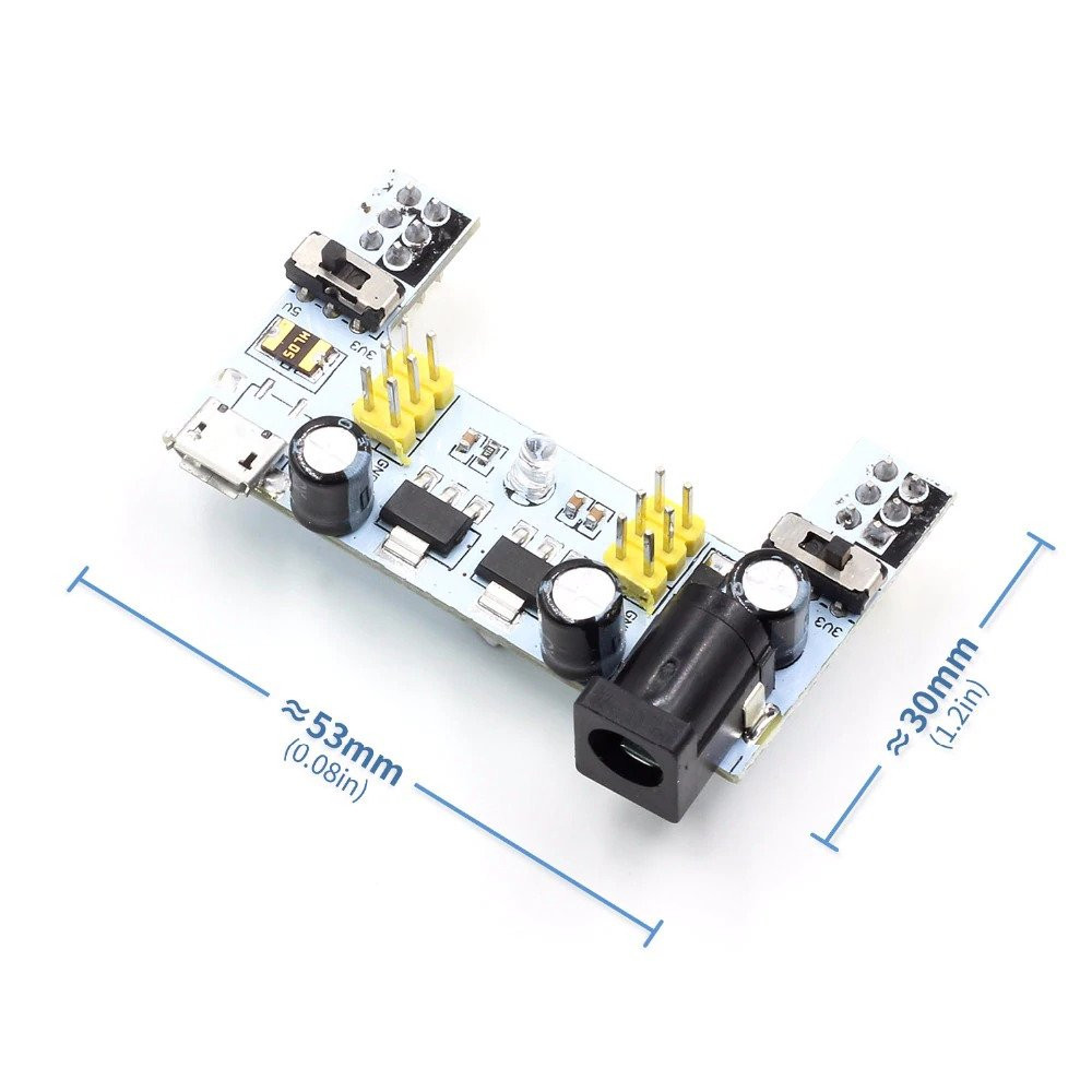 Alimentation pour breadboard mini MB102 Blanc