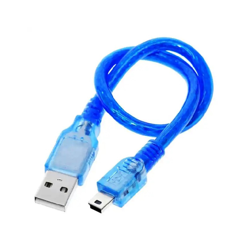 Cable USB to type B male bleu