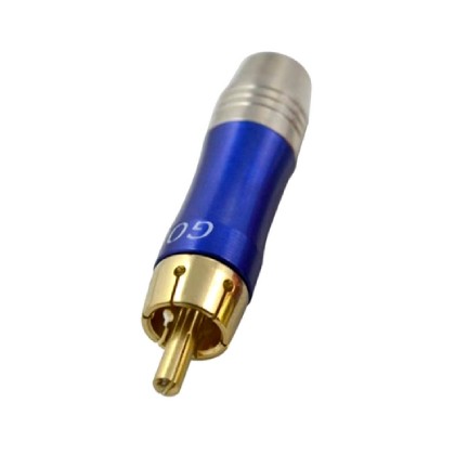 Connecteur RCA male adaptateur audio bleu