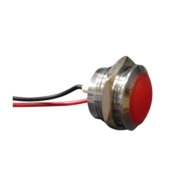 LED temoin 12-36V metal rouge