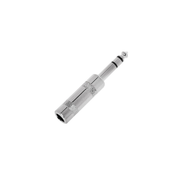 Prise Adaptateur fiche jack metal 6.35mm a 3.5mm male/female