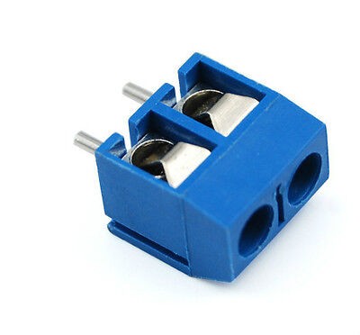 Borne 2 vis bleu PM