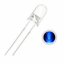 LED 5mm 3V Transparent BLEU FLASH