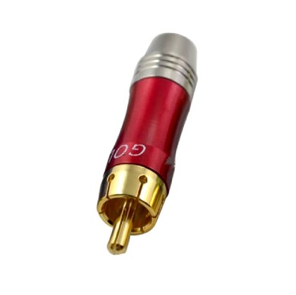 Connecteur RCA male adaptateur audio rouge