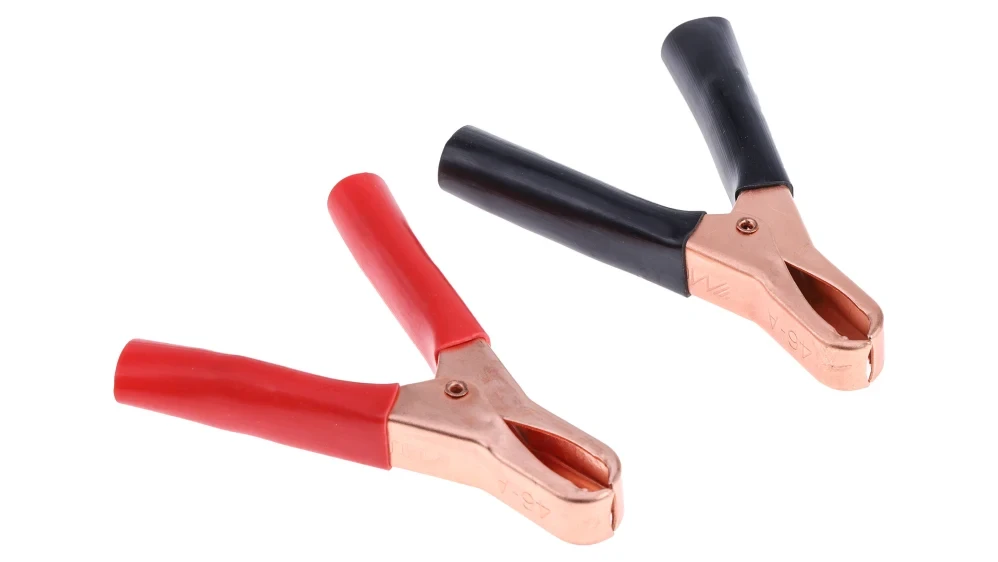 2 Cosses Pinces crocodiles GM Rouge/Noir