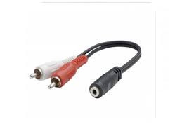 Adapteur 2 RCA femelle to fiche mini JACK femelle