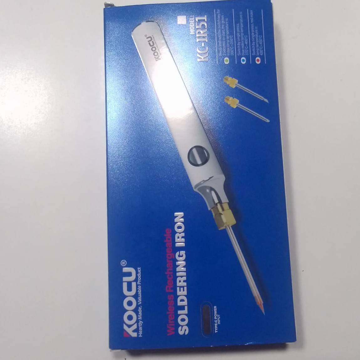 FER À SOUDER RECHARGEABLE SANS FIL KOOCU KC-IR52 KC-IR52